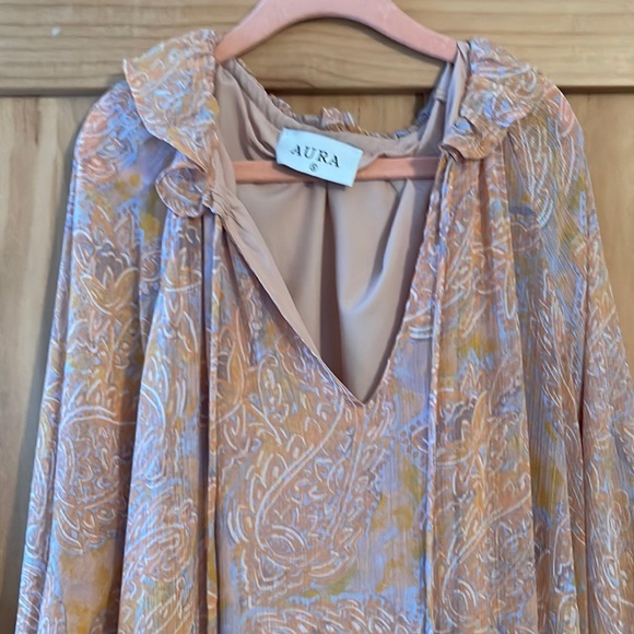 Red Dress Aura Flowy Paisley Dress- Size Small - Picture 2 of 3